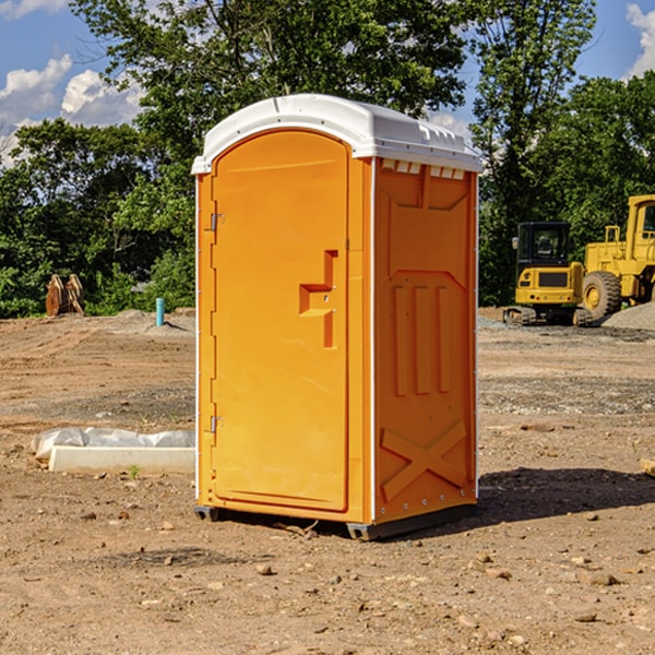 how often are the portable restrooms cleaned and serviced during a rental period in Graniteville CA